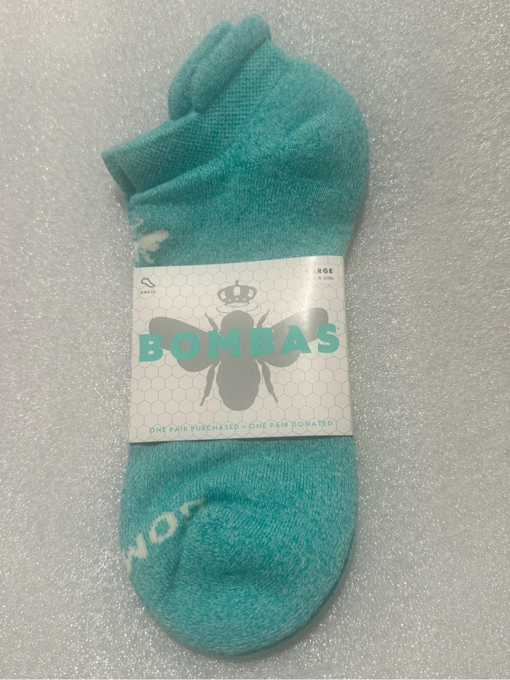 Bombas Large Mint Green Low Cut Ankle Unisex Socks lot of 3